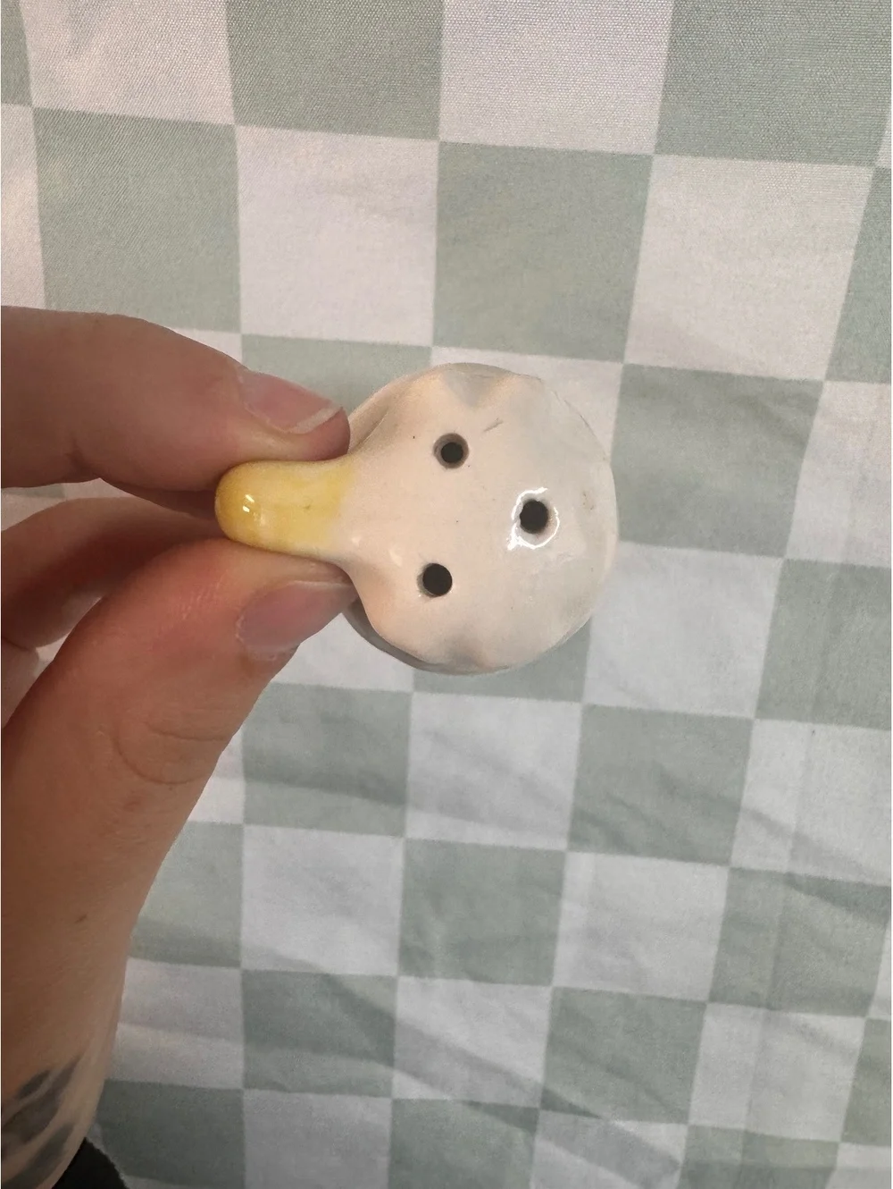 Vintage Ceramic Salt and Pepper Shakers with Hand-Painted Design